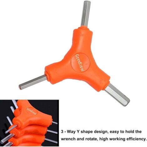 Keenso Clé à Trois Voies Hexagonale Portable - Outil Multifonction Acier Inoxydable