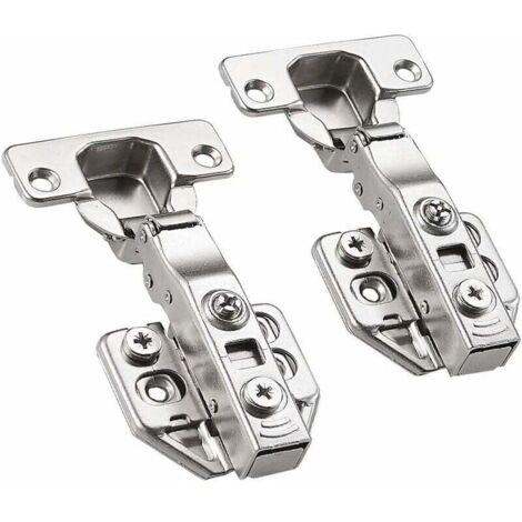 fermeture douce charnières pour placards 35 mm charnière porte placard 110 Degré Complètement Recouvrante charniere meuble avec vis d'installation, 1 paire (2 pièces) (1/4)
