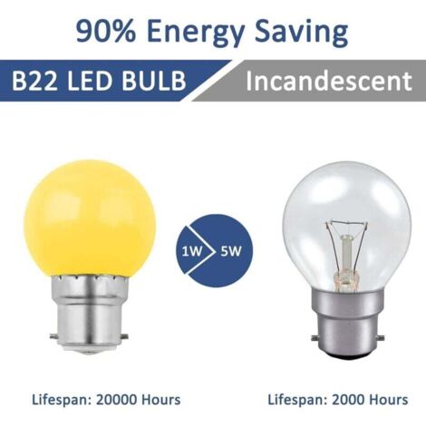 Ampoule LED E27 1W G45 Couleurs