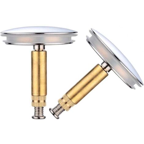 Bouchon Baignoire Réglable Bouchon Vidange Lavabo Bouchon Baignoire Universel qualité supérieure Bouchon D'évier Durable En laiton avec Chromée Bouchon Baignoire Pour L'écoulement de Baignoire ,2 Pcs