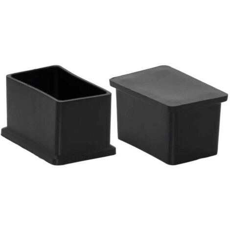 Lot de 8 embouts rectangulaires pour pieds de chaise en PVC non marquants 30 mm x 50 mm (1-3/16" X 2") (1/4)