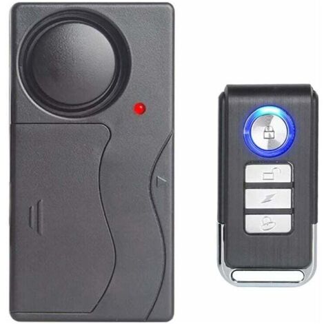 Alarme de Vibration sans Fil, Alarme Antivol pour Vélo/Moto/Voiture/Véhicules/Porte/Fenêtre, Son 110db (Télécommande Incluse)