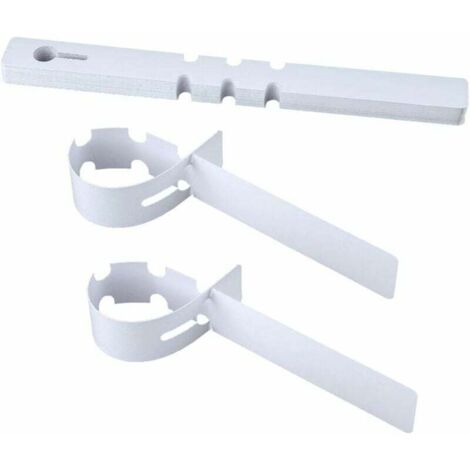 Lot de 100 étiquettes en plastique pour arbre de plante, 2 x 21 cm, pour envelopper les plantes (Blanc) (1/4)