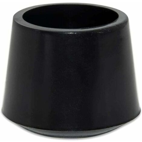 Lot De 4 Embouts Ronds Pour Pieds De Chaise - 30 Mm, PVC Noir - Anti-rayures Et Stabilité