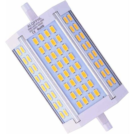 Ampoule LED R7S 118mm Dimmable 30W, LED Linéaire Projecteurs de type J à double extrémité (200W 300W Halogène T3 Equivalent), 3000LM 4000K, Lampes murales/de sécurité/de sol (Blanc Naturel)