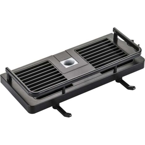 Étagère Douche Porte Savon Douche Salle De Bain Rangement Douche sans Percage avec Porte Savon Douche, Crochets et Porte Serviette Murale Antirouille Auto-adhésif Support Noir 21MM-25MM