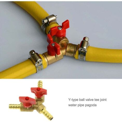 Laiton Y 3 Voies Tuyau Barbelé Connecteur Menuisier Raccord Air Eau Gaz Od 8mm 4 Pieces 89991219