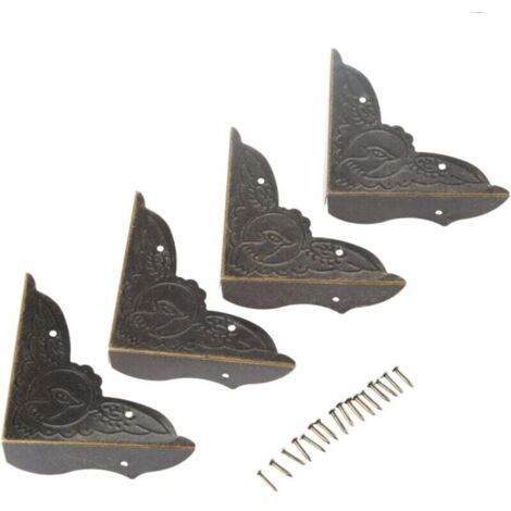 Protecteurs d'angle Protecteurs du coin Métal Déco Edge Coin Protector pour bijoux Coffre à vin Coffret cadeau Coque en bois
