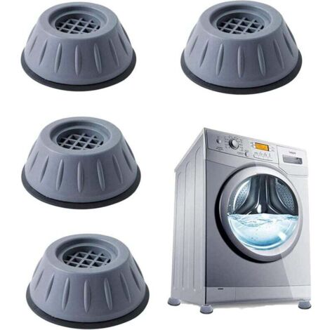 Patins anti-vibrations caoutchouc antidérapant, 4 Pièces Tampons À Pied Machine À Laver Anti Vibration Tampon, pieds de machine à laver,universel pour lave-linge et sèche-linge.