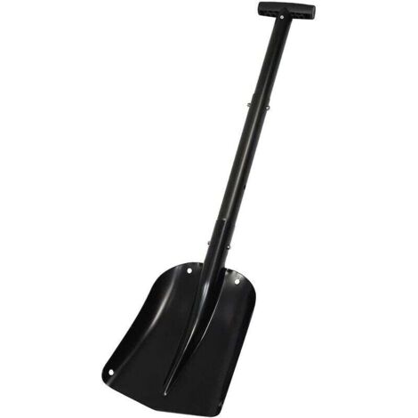 Pelle à Neige Pliable en Alliage d'Aluminium Pelle à Neige Télescopique Neige à Usage Externe pour Voiture Camping Jardin (Noir) (1/4)