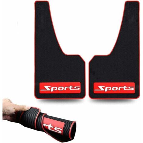 Bavettes de Boue de Voiture en matériau Souple - Compatibilité Universelle - Noires - en Caoutchouc - sans Collision - Universel - 17 po x 9 po x 0,2 po (Sports)