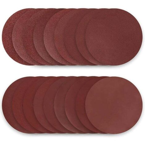 Disques abrasifs 180mm disque poncage 50 pièces papier abrasif 40/60/80/100/120/150/180/240/320/400 Grain (1/4)