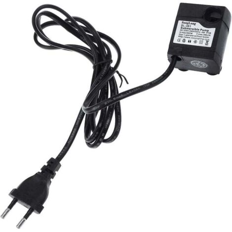Pompe à eau submersible 300 l/h, 5 W, ultra silencieuse pour fontaine, aquarium, bassin (prise UE) (1/4)