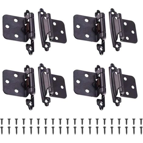 8 Pièces Charnière Inox, Charniere Porte Placard avec vis, Charnière Meuble Acier Inoxydable, pour Les Charnières de Porte les Charnières d'armoire les Charnières de Raccordement (1/4)