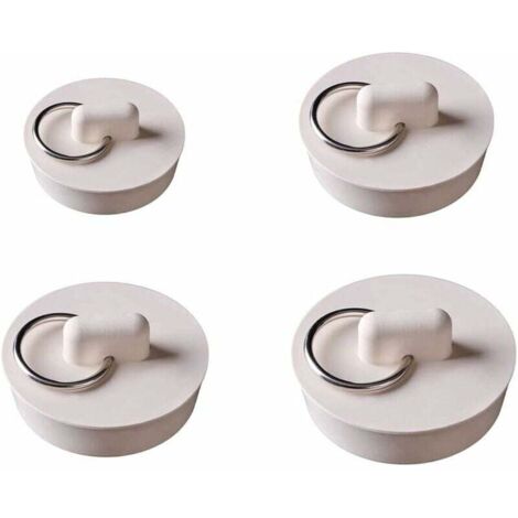 4 Pièces Bouchons d'évier en Caoutchouc avec Anneau de Suspension Bouchons de Vidange de Cuisine Bouchons d'évier Bouchons de Bain pour Cuisine, Salle de Bain, Baignoire, Lavabo, évier (4 Tailles) (1/4)