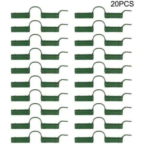 Lot de 20 clips de fixation pour serre - Pour tube de serre - Outil fixe - Pour bâche de jardin - Protection solaire. 1.1cm (1/4)