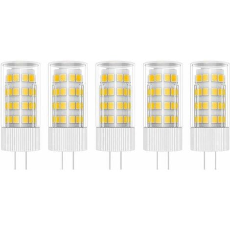 5X G4 Lampe LED 5W Ampoule Lampe 51 SMD 2835LEDs Blanc Chaud 3000K Ampoule LED 500LM Équivalent à lampe halogène 50W AC/DC12V [Classe énergétique A+] (1/4)
