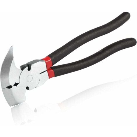 Pince de clôture de 26,7 cm - Pince à joints solides - Pince de clôture - Pince de clôture robuste - Outil multifonction pour clôtures - Pince avec tête de marteau