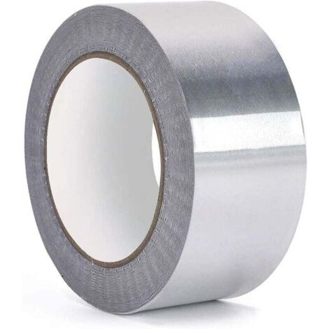 Ruban de Papier Daluminium Ruban Adhésif Aluminium, Haute Température, Étanche, pour Conduits, Réparation de CVC, Réparation de Métaux, Fabrication de Bijoux, Argent(5 mm x 50,2 rouleaux) (1/4)
