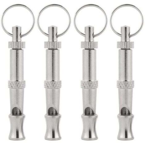 Sifflet à ultrasons pour chien - Sifflet à haute fréquence pour chien - Sifflet à ultrasons réglable pour l'entraînement, l'aboiement, l'assise et le rappel des chiens - 4 pièces