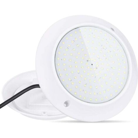 LED Projecteur de Piscine Par56, éclairage De Piscine Rempli De résine 18W 6000K, éclairage LED Sous-Marin Ultra-Plat IP68 PC, Lampe De Piscine AC/DC 12V [Classe énergétique F]