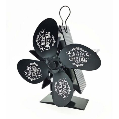 Ventilateur Poele à Bois 4 Pales Avec Thermomètre - Ventilateur Cheminée Alimenté à la Chaleur Ventilateur Silencieux avec Protection Contre le Surchauffe pour Poêle à Bois Cheminée Gaz Bûche Poêle à (1/4)