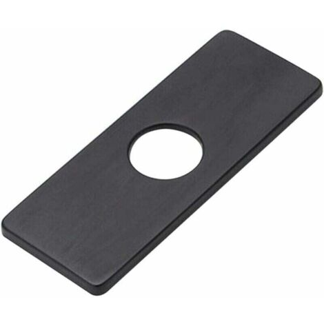1PC noir Plaque de trou d'évier de cuisine pour robinet de salle de bain, lavabo, rosace de robinet en nickel brossé
