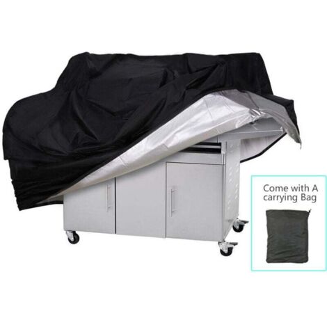 Housse Barbecue Gaz de Grill Anti-Vent/Anti-UV/Anti-l'eau/Anti-l'Humidité/Antipoussière, 145 x 61 x 117 cm, Noir (1/4)