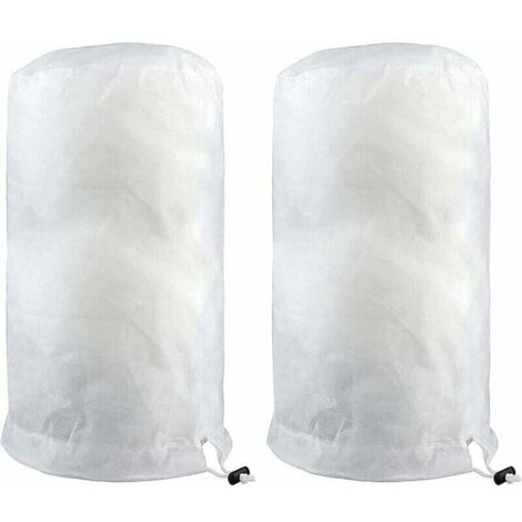 Paillage pour plante Voile d'hivernage,2 Pièces Voile D'hivernage Plante 140×200cm Blanc, Housse de Protection pour Plantes, Housse D'hivernage Arbre, Voile Hivernage avec Tirette, Jardin Vegetaux Sac (1/4)