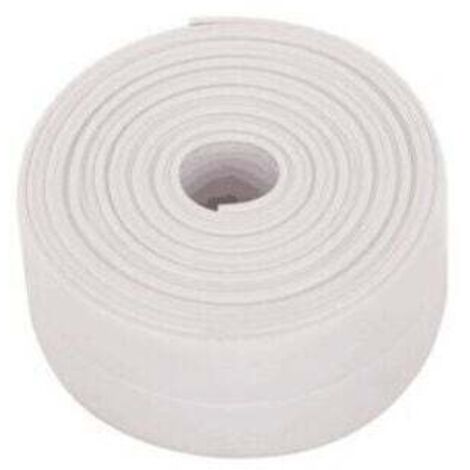 1PC Rouleaux Bande d'étanchéité - Imperméable - Joint Salle de Bain - PVC Ruban de Calfeutrage Autocollant pour Cuisine - Toilettes WC - Baignoire - Blanche (1/4)