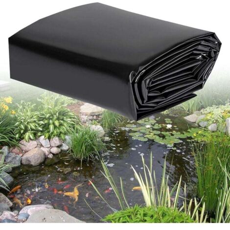 Revêtement de bassin HDPE durable pour bassins extérieurs,revêtement d'étang préformé, membrane de piscine de jardin pour bassins à poissons Koi, fontaine et cascade(2x3m)-0.3mm (1/4)