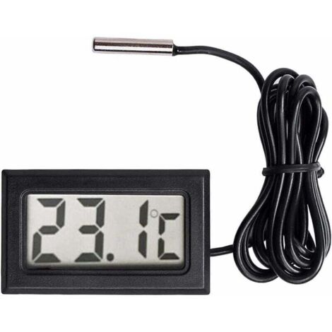 Thermometre LCD numerique Capteur de sonde de jauge de Temperature de Plage de -50 Celsius C a + 110 Celsius C