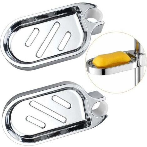 2 porte-savons de douche sans perçage - 22m - En plastique ABS - Réglable - Durable - Pour la douche, le lavabo et l'évier de cu