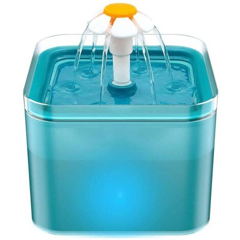 Fontaine à Eau pour Chat - Ultra Silencieux - Avec Lumière LED - 2 litres - Filtration Multiple - Fournir de l'eau Courante - Trois Modes D'écoulement de l'eau