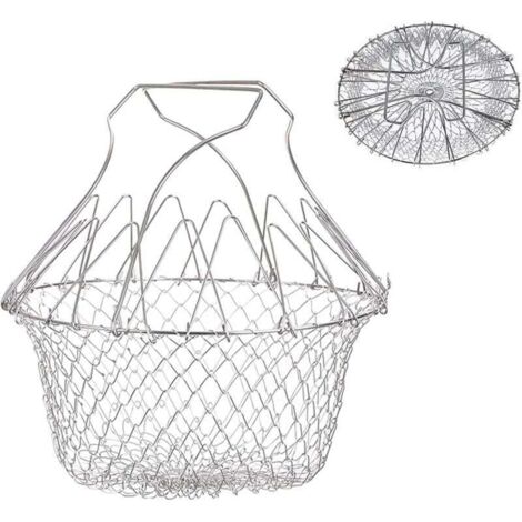 Panier à frire - Panier à salade tamis cuisine inoxydable - Fry extensible - Chef panier cuisine