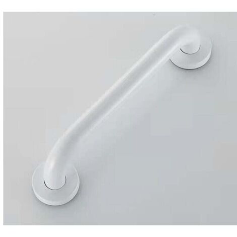 Barre d'Appui Douche - 400mm - Poignée de Douche de Sécurité - Barre d'Appui WC Handicapé - Barre de Soutien pour Toilette - Barre de Maintien Douche et WC - Blanc