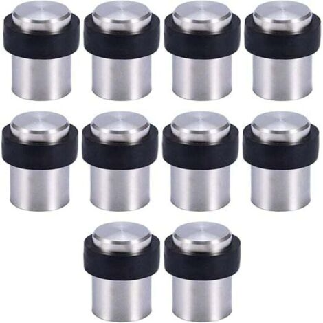 10 X Butoir de Porte de Sol 4.5 cm en Acier Inox Arrêt de Porte Butoir Bloque Porte