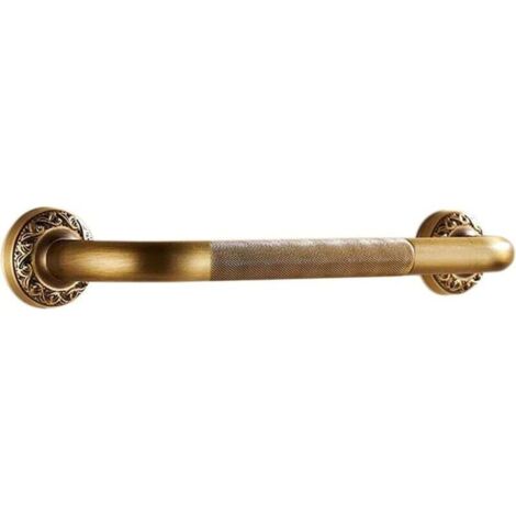 Barre D'Appui Pour Toilettes, Poignée En Laiton Rétro, Barres de Sécurité Pour Salle Den, Main Courante D'Escalier Sculptée Au Mur/35Cm