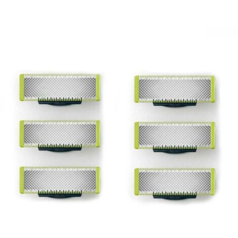 Applicable à OneBlade - Lames de rechange, pour rasoir/tondeuse électrique OneBlade, acier inoxydable robuste, taille, stylisation et rasage, lot de 6