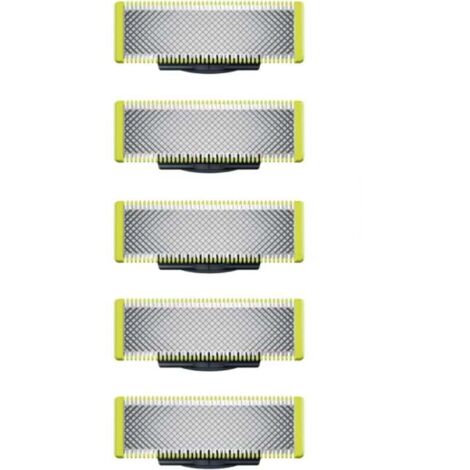 Applicable à OneBlade - Lames de rechange, pour rasoir/tondeuse électrique OneBlade, acier inoxydable robuste, taille, stylisation et rasage, lot de 5