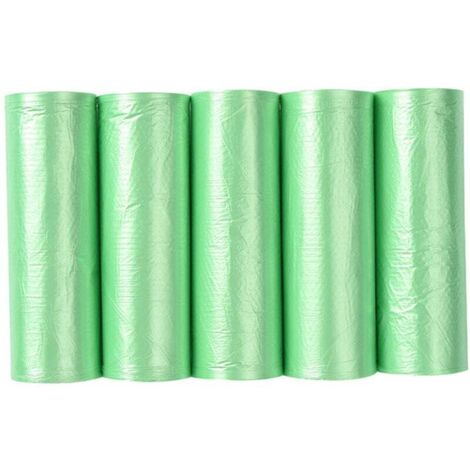 Lot de 100 sacs poubelle bio résistants aux déchirures pour cuisines et aliments compostables et biodégradables Sacs à déchets en (1/4)