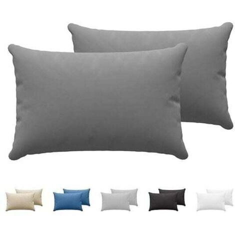 Taie Oreiller 30 x 50 cm Coton (Lot de 2)Coton Jersey 150 -Anthracite - Taie d'oreiller 30x50 cm- Housse de Coussin Résistant et Hypoallergénique pour Oreiller 30x50 cm
