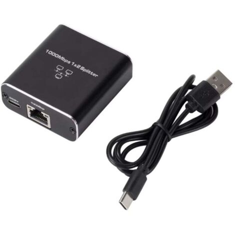 Commutateur RJ45 2 ports 1000 Mbps réseau 1 à 2 Gigabit Ethernet répartiteur pour ordinateur commutateur routeur décodeur TV