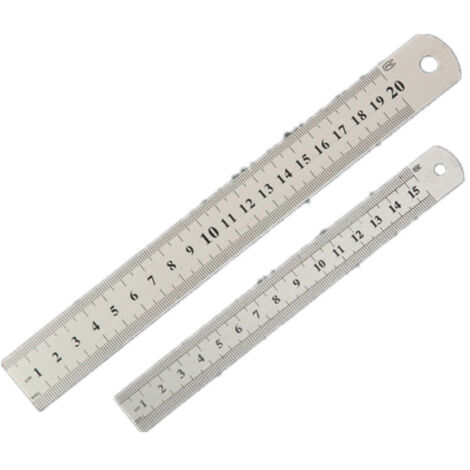 Règle Et Réglet Règle En Acier Inoxydable 20cm Règle Metallique Taille Double Face Regle Menuisier Antirouille Durable Pour Etudiants Ingenieurs Architectes Enseignants Designers Bureau Rapanda 90999960