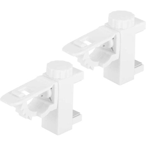 Supports de Tringle à Rideaux sans perçage, Support de Crochets de draperie sans perçage pour Tringle à Rideaux ø16, Hauteur 1 à 3,7 cm, Capacité de Charge de 1 kg à 2 kg