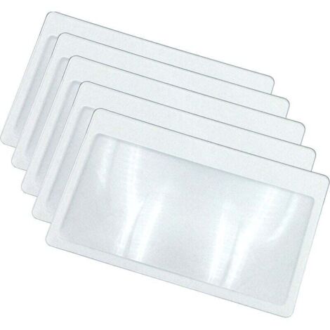 Loupes de Poche au Format Carte de crédit - Petite loupe pour Carte avec grossissement 3X, Ultra Fine, Flexible et incassable, Transparente, 5 (1/4)