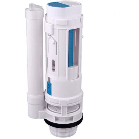 Valve de chasse d'eau de toilette double 185mm/7.28 ", valve de remplissage à bouton-poussoir adaptée au trou de drainage 64mm/2.5" (1/4)