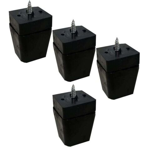 30 40 mm Pieds de Meuble Patins Antidérapants pour Meubles Chaises,Pieds de Canapé,Table et Sols en Bois Réduire le Bruit 4 Pièces (Black)