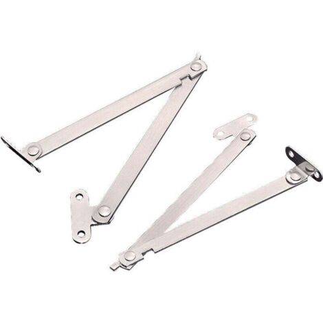 Charnière Meuble 4 pcs Charniere Ascenseur en metal Support Charniere Meuble Réglable Charniè Pliante Argent pour Porte Placard Fênetre (1/4)