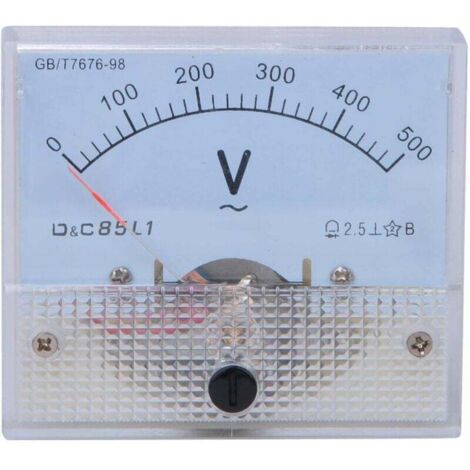 – voltmètre analogique, voltmètre mécanique DC, plage 0-500V, testeur de tension, détecteur, panneau de mesure